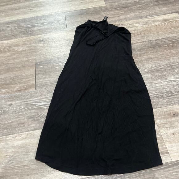 Skims Fits Everybody Slip XS Women's Black Ribbed Bodycon Dress - Picture 5 of 7